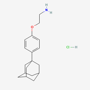 molecular formula C18H26ClNO B2661833 2-(4-(Adamantan-1-yl)phenoxy)ethan-1-amine hydrochloride CAS No. 1052545-53-5