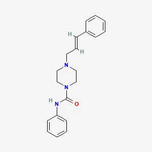 molecular formula C20H23N3O B2661843 N-phenyl-4-[(2E)-3-phenylprop-2-en-1-yl]piperazine-1-carboxamide CAS No. 289491-34-5