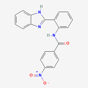 molecular formula C20H14N4O3 B2661860 N-[2-(1H-benzimidazol-2-yl)phenyl]-4-nitrobenzamide CAS No. 70372-04-2