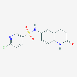 6-chloro-N-(2-oxo-1,2,3,4-tetrahydroquinolin-6-yl)pyridine-3-sulfonamide