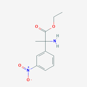 molecular formula C11H14N2O4 B2661863 Ethyl 2-amino-2-(3-nitrophenyl)propanoate CAS No. 2160970-37-4