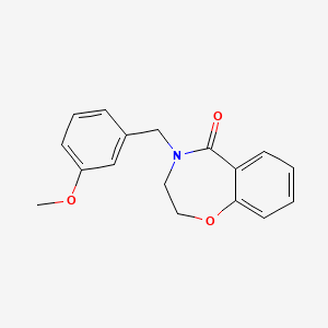 molecular formula C17H17NO3 B2661874 4-(3-methoxybenzyl)-3,4-dihydro-1,4-benzoxazepin-5(2H)-one CAS No. 866156-32-3