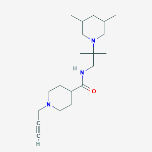 molecular formula C20H35N3O B2661880 N-[2-(3,5-dimethylpiperidin-1-yl)-2-methylpropyl]-1-(prop-2-yn-1-yl)piperidine-4-carboxamide CAS No. 1311664-23-9