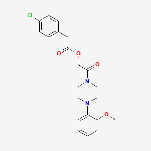 molecular formula C21H23ClN2O4 B2661884 [2-[4-(2-Methoxyphenyl)piperazin-1-yl]-2-oxoethyl] 2-(4-chlorophenyl)acetate CAS No. 1794850-24-0