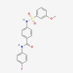 molecular formula C20H17FN2O4S B2661885 N-(4-fluorophenyl)-4-(3-methoxybenzenesulfonamido)benzamide CAS No. 690962-40-4