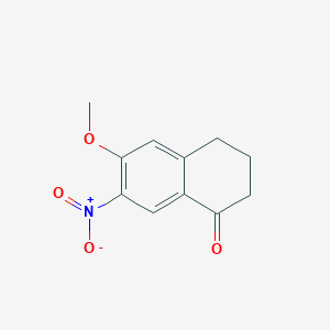 molecular formula C11H11NO4 B2661891 6-Methoxy-7-nitro-1,2,3,4-tetrahydronaphthalen-1-one CAS No. 88628-54-0