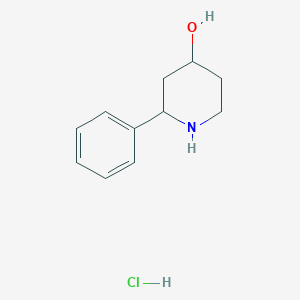 molecular formula C11H16ClNO B2661903 2-苯基哌啶-4-醇盐酸盐 CAS No. 1417636-76-0