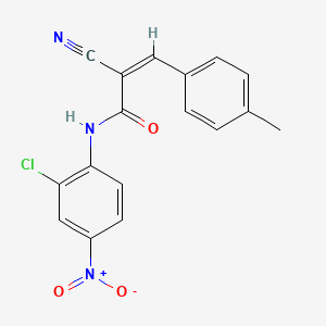 molecular formula C17H12ClN3O3 B2661904 (Z)-N-(2-氯-4-硝基苯基)-2-氰基-3-(对甲苯基)丙烯酰胺 CAS No. 444101-75-1