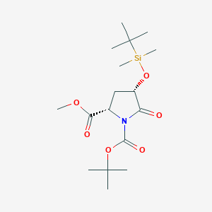 molecular formula C17H31NO6Si B2661905 (2S,4S)-1-tert-Butyl 2-methyl 4-((tert-butyldimethylsilyl)oxy)-5-oxopyrrolidine-1,2-dicarboxylate CAS No. 367966-67-4
