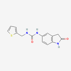 1-(2-Oxoindolin-5-yl)-3-(thiophen-2-ylmethyl)urea