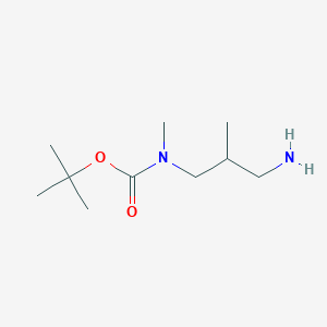 molecular formula C10H22N2O2 B2661921 叔丁基-N-(3-氨基-2-甲基丙基)-N-甲基甲酸酯 CAS No. 1248683-49-9