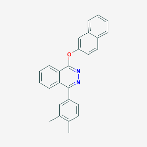 molecular formula C26H20N2O B2661922 1-(3,4-二甲基苯基)-4-(萘-2-氧基)邻苯二嗪 CAS No. 356569-80-7