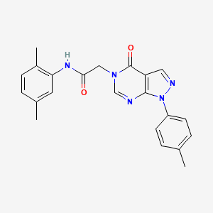 molecular formula C22H21N5O2 B2661923 N-(2,5-dimethylphenyl)-2-(4-oxo-1-(p-tolyl)-1H-pyrazolo[3,4-d]pyrimidin-5(4H)-yl)acetamide CAS No. 863446-37-1