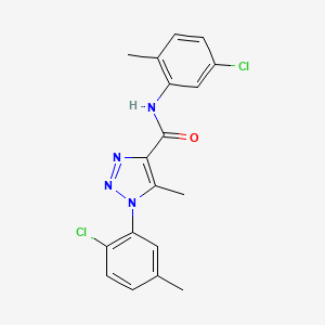 molecular formula C18H16Cl2N4O B2661927 N-(5-氯-2-甲基苯基)-1-(2-氯-5-甲基苯基)-5-甲基-1H-1,2,3-三唑-4-甲酰胺 CAS No. 904817-85-2