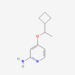 molecular formula C11H16N2O B2661928 4-(1-环丁基乙氧)吡啶-2-胺 CAS No. 2288954-81-2