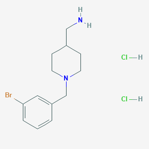 molecular formula C13H21BrCl2N2 B2661931 [1-(3-溴苯甲基)哌啶-4-基]甲胺二盐酸盐 CAS No. 1286274-41-6