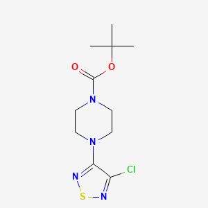 molecular formula C11H17ClN4O2S B2661934 叔丁基-4-(4-氯-1,2,5-噻二唑-3-基)-1-哌嗪甲酸酯 CAS No. 291748-19-1