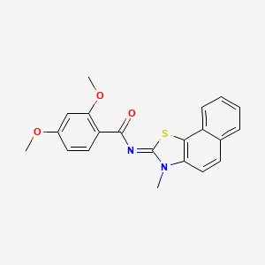 molecular formula C21H18N2O3S B2661935 (E)-2,4-dimethoxy-N-(3-methylnaphtho[2,1-d]thiazol-2(3H)-ylidene)benzamide CAS No. 441290-80-8