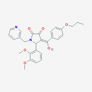 molecular formula C28H28N2O6 B266194 5-(2,3-dimethoxyphenyl)-3-hydroxy-4-(4-propoxybenzoyl)-1-(3-pyridinylmethyl)-1,5-dihydro-2H-pyrrol-2-one 