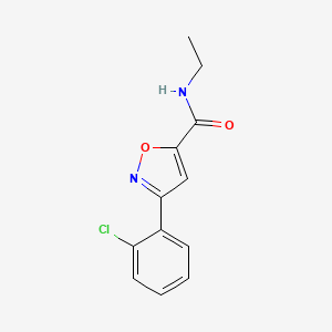 molecular formula C12H11ClN2O2 B2661941 3-(2-chlorophenyl)-N-ethyl-5-isoxazolecarboxamide CAS No. 320422-29-5