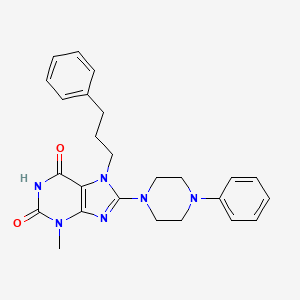 3-methyl-8-(4-phenylpiperazin-1-yl)-7-(3-phenylpropyl)-1H-purine-2,6(3H,7H)-dione