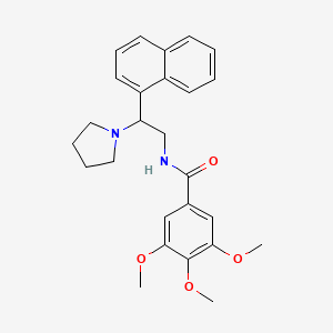 3,4,5-trimethoxy-N-(2-(naphthalen-1-yl)-2-(pyrrolidin-1-yl)ethyl)benzamide