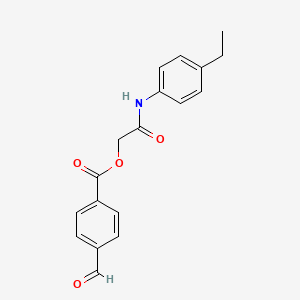 molecular formula C18H17NO4 B2661957 [(4-ETHYLPHENYL)CARBAMOYL]METHYL 4-FORMYLBENZOATE CAS No. 1004160-05-7