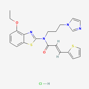 (E)-N-(3-(1H-imidazol-1-yl)propyl)-N-(4-ethoxybenzo[d]thiazol-2-yl)-3-(thiophen-2-yl)acrylamide hydrochloride