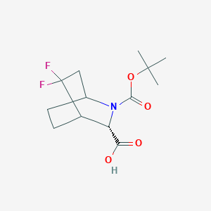 molecular formula C13H19F2NO4 B2661974 Racemic-(1S,3S,4S)-2-(Tert-Butoxycarbonyl)-5,5-Difluoro-2-Azabicyclo[2.2.2]Octane-3-Carboxylic Acid CAS No. 1272757-15-9