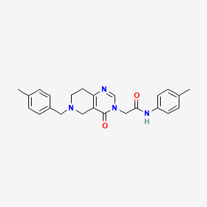 molecular formula C24H26N4O2 B2661975 2-(6-(4-methylbenzyl)-4-oxo-5,6,7,8-tetrahydropyrido[4,3-d]pyrimidin-3(4H)-yl)-N-(p-tolyl)acetamide CAS No. 1251547-57-5