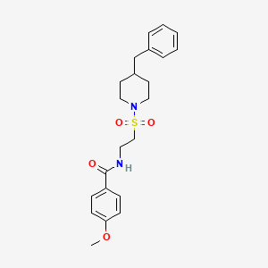 molecular formula C22H28N2O4S B2661978 N-(2-((4-benzylpiperidin-1-yl)sulfonyl)ethyl)-4-methoxybenzamide CAS No. 899979-59-0