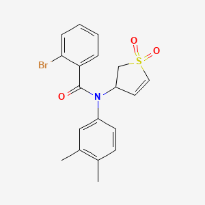 molecular formula C19H18BrNO3S B2661979 2-bromo-N-(3,4-dimethylphenyl)-N-(1,1-dioxido-2,3-dihydrothien-3-yl)benzamide CAS No. 863021-77-6