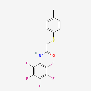 molecular formula C15H10F5NOS B2661981 2-((4-甲基苯基)硫基)-N-(2,3,4,5,6-五氟苯基)乙酰胺 CAS No. 301194-19-4