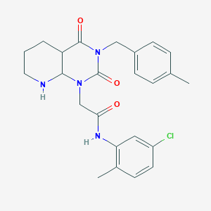 molecular formula C24H21ClN4O3 B2661983 N-(5-氯-2-甲基苯基)-2-{3-[(4-甲基苯基)甲基]-2,4-二氧代-1H,2H,3H,4H-吡啶[2,3-d]嘧啶-1-基}乙酰胺 CAS No. 902962-23-6