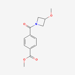 molecular formula C13H15NO4 B2661984 Methyl 4-(3-methoxyazetidine-1-carbonyl)benzoate CAS No. 1260758-15-3