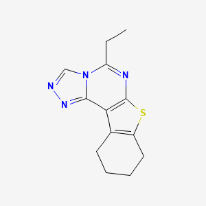 molecular formula C13H14N4S B2661986 5-Ethyl-8,9,10,11-tetrahydrobenzo[4,5]thieno[3,2-e][1,2,4]triazolo[4,3-c]pyrimidine CAS No. 294668-18-1