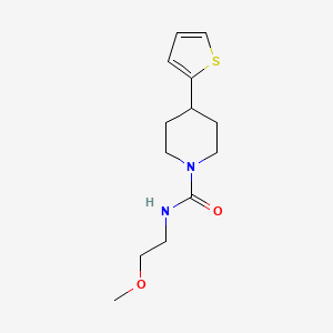 molecular formula C13H20N2O2S B2661987 N-(2-methoxyethyl)-4-(thiophen-2-yl)piperidine-1-carboxamide CAS No. 1396805-29-0