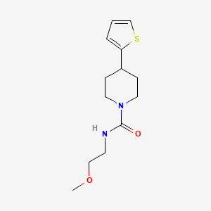 molecular formula C13H20N2O2S B2661987 N-(2-甲氧基乙基)-4-(噻吩-2-基)哌啶-1-羧酰胺 CAS No. 1396805-29-0