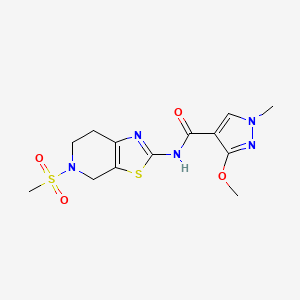 3-methoxy-1-methyl-N-(5-(methylsulfonyl)-4,5,6,7-tetrahydrothiazolo[5,4-c]pyridin-2-yl)-1H-pyrazole-4-carboxamide