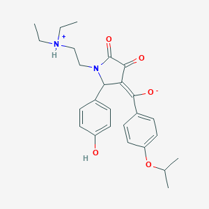molecular formula C26H32N2O5 B266199 (Z)-[1-[2-(diethylazaniumyl)ethyl]-2-(4-hydroxyphenyl)-4,5-dioxopyrrolidin-3-ylidene]-(4-propan-2-yloxyphenyl)methanolate 