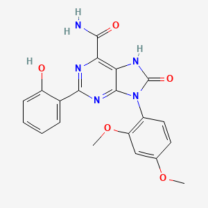 9-(2,4-dimethoxyphenyl)-2-(2-hydroxyphenyl)-8-oxo-8,9-dihydro-7H-purine-6-carboxamide