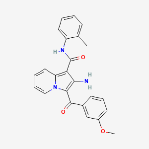 molecular formula C24H21N3O3 B2662002 2-amino-3-(3-methoxybenzoyl)-N-(o-tolyl)indolizine-1-carboxamide CAS No. 903342-10-9