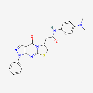 N-(4-(dimethylamino)phenyl)-2-(4-oxo-1-phenyl-1,4,6,7-tetrahydropyrazolo[3,4-d]thiazolo[3,2-a]pyrimidin-6-yl)acetamide