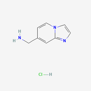 molecular formula C8H10ClN3 B2662017 Imidazo[1,2-a]pyridin-7-ylmethanamine hydrochloride CAS No. 1363160-16-0