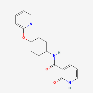 molecular formula C17H19N3O3 B2662019 2-oxo-N-((1r,4r)-4-(pyridin-2-yloxy)cyclohexyl)-1,2-dihydropyridine-3-carboxamide CAS No. 2034246-54-1