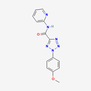 molecular formula C14H12N6O2 B2662025 2-(4-甲氧基苯基)-N-(吡啶-2-基)-2H-四氮唑-5-羧酰胺 CAS No. 1396791-58-4
