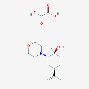 molecular formula C16H27NO6 B2662029 (1S,2S,4R)-1-methyl-2-morpholino-4-(prop-1-en-2-yl)cyclohexanol oxalate CAS No. 404866-38-2