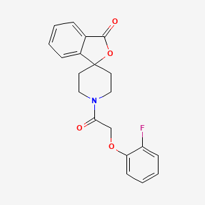 molecular formula C20H18FNO4 B2662031 1'-(2-(2-fluorophenoxy)acetyl)-3H-spiro[isobenzofuran-1,4'-piperidin]-3-one CAS No. 1797702-40-9