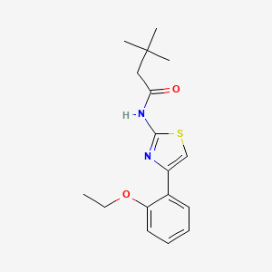 molecular formula C17H22N2O2S B2662037 N-[4-(2-乙氧苯基)-1,3-噻唑-2-基]-3,3-二甲基丁酰胺 CAS No. 773863-93-7