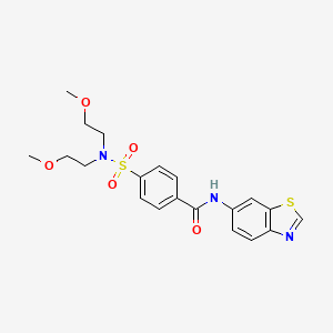 N-(benzo[d]thiazol-6-yl)-4-(N,N-bis(2-methoxyethyl)sulfamoyl)benzamide